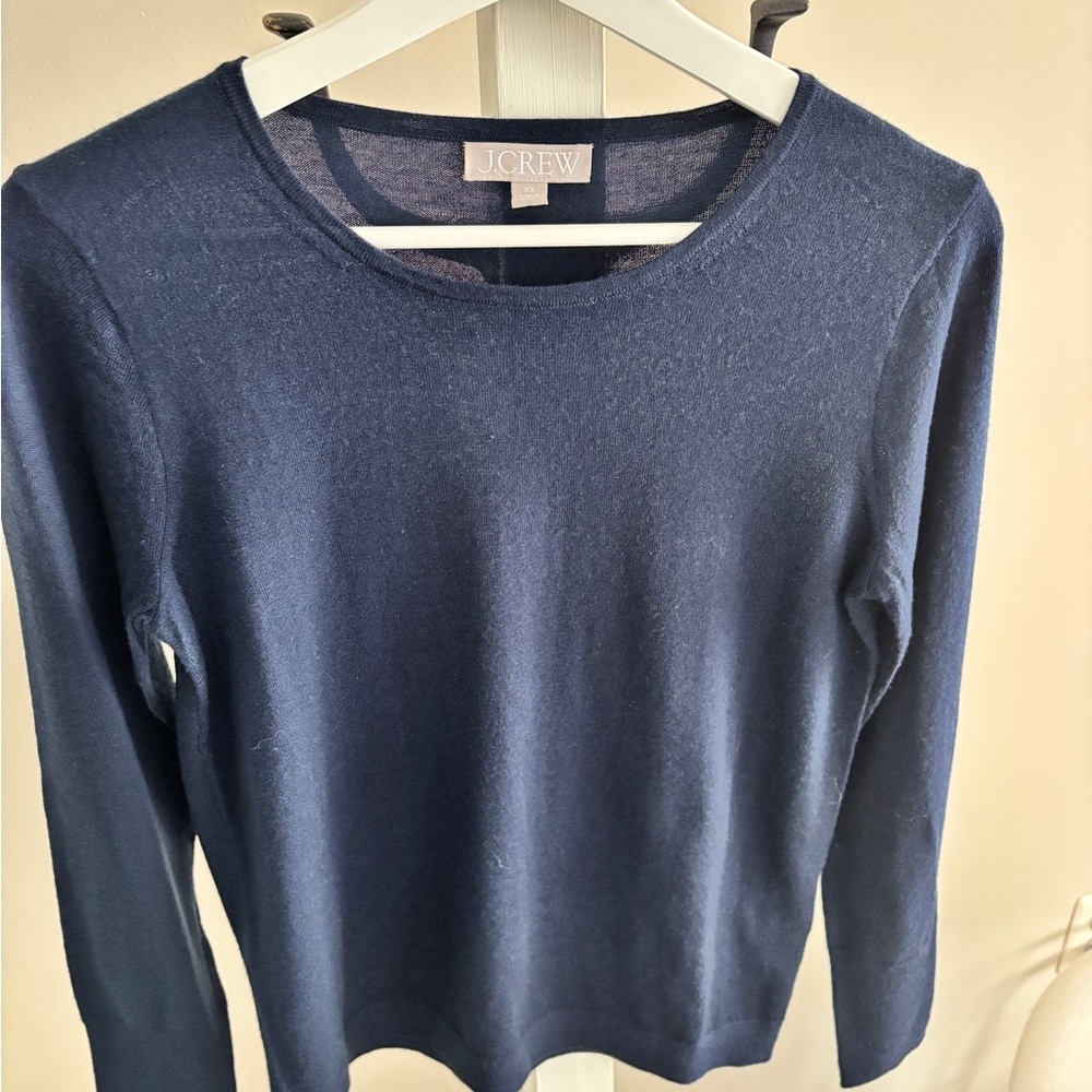 Navy J Crew Women’s Scoop Neck Sweater
